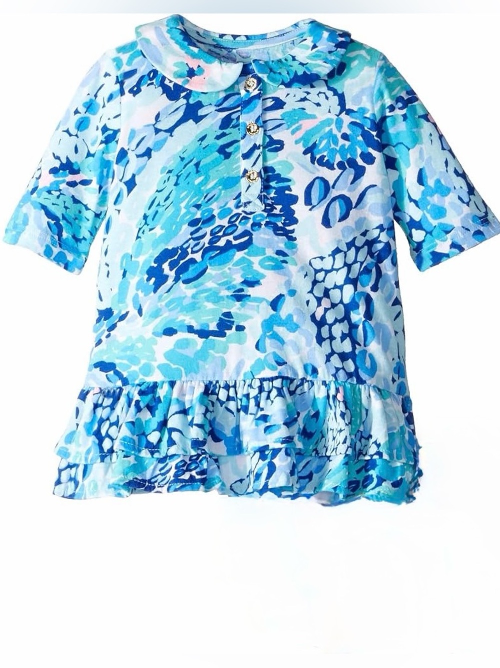 Lilly Pulitzer Dress Oasis Wave After Wave Baby 6-12 months Blue Amelia